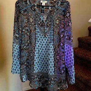 Style & Co sheet boho blouse